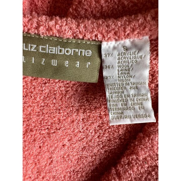 Liz Claiborne Women's Cozy Coral V-Neck Sweater Wool Blend boho chic - Picture 8 of 10